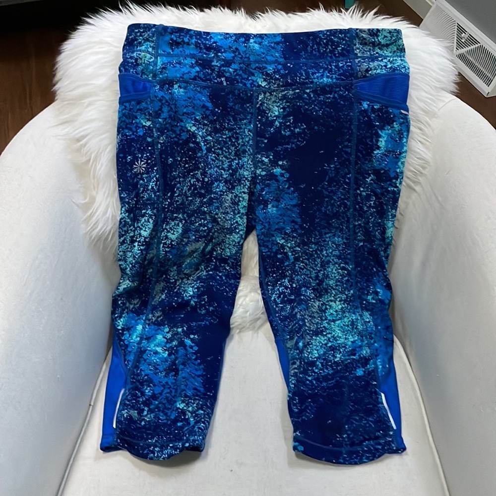 ATHLETA SPLATTER BE FREE KNICKER YOGA PANTS WITH POCKETS - Picture 6 of 13
